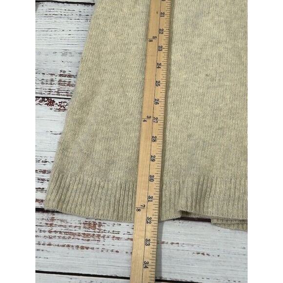 Madewell Womens Sweater Dress Bubble Sleeve V-Neck Knit Wool Blend Beige Size S - Picture 8 of 8